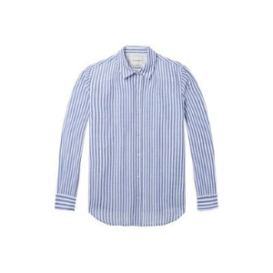blue white striped shirt