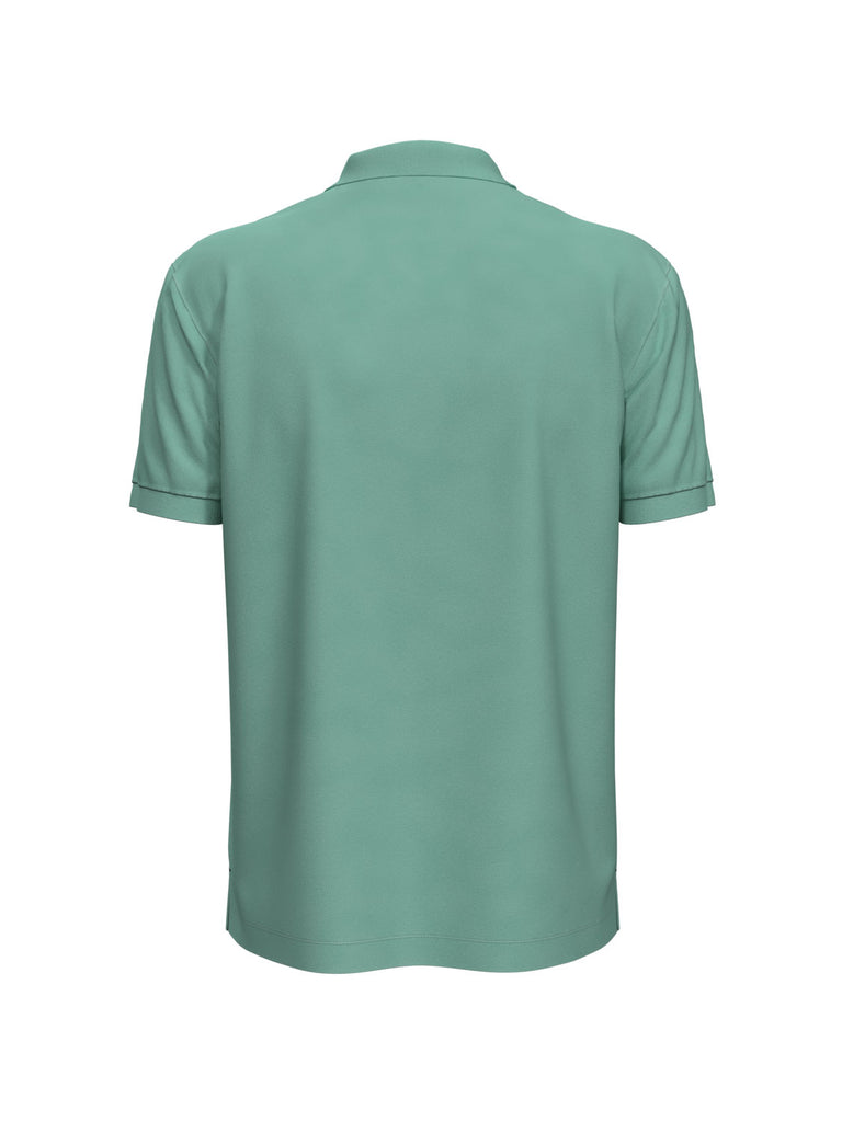 Garment-dyed pique polo shirt