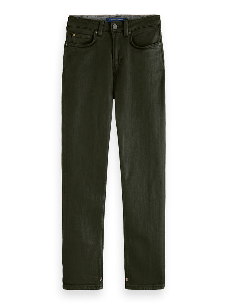 High Five slim-fit coated jeans