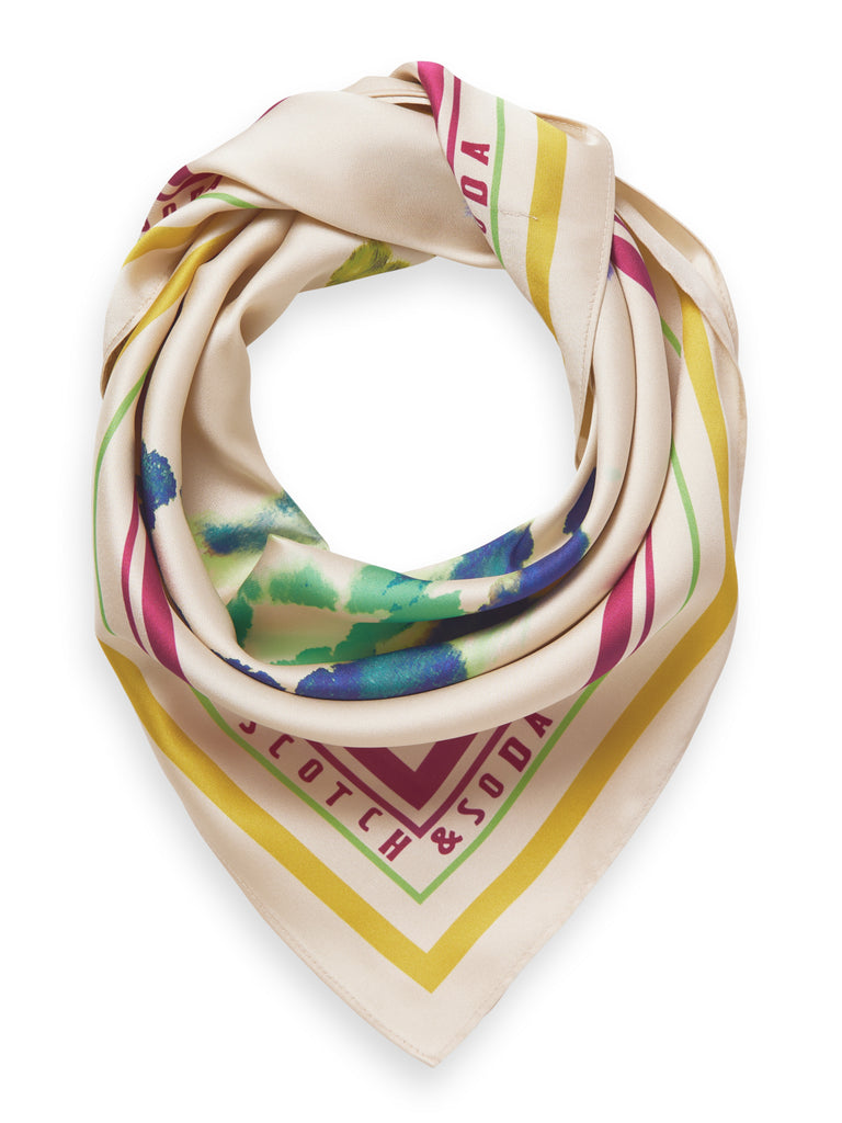 Printed square scarf