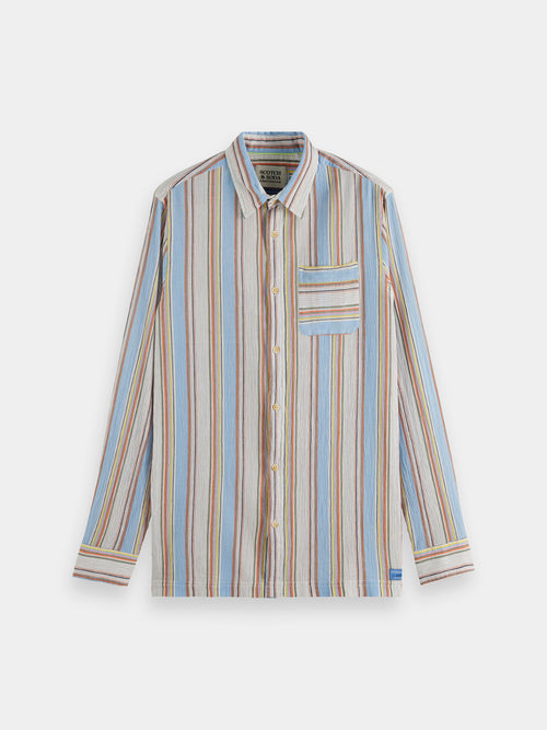 Crinkled Stripe Shirt