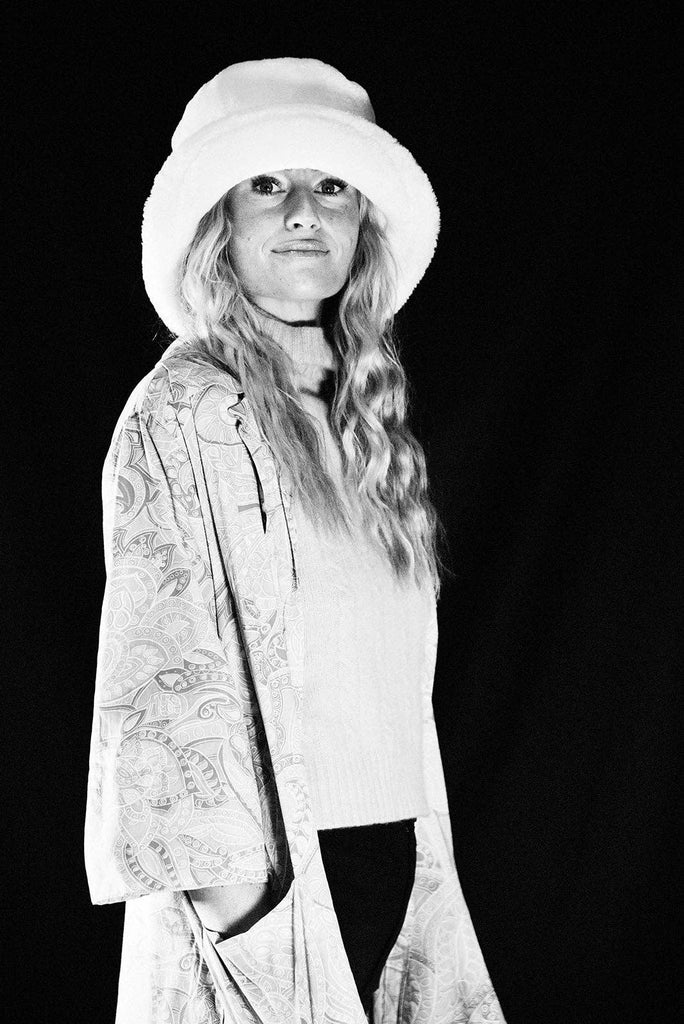 The Cosmic Girl Bucket Hat - White Faux Fur: White / S/M