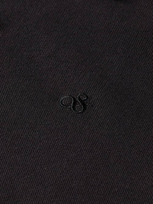 Logo Pique Polo Shirt - Black - Core