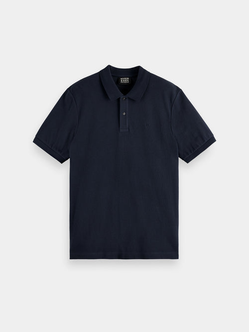 Logo Pique Polo Shirt - Navy - Core