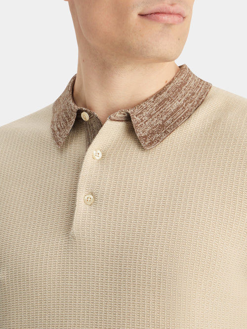 Structured Knitted polo shirt