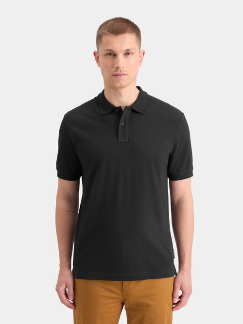 Logo Pique Polo Shirt - Black - Core