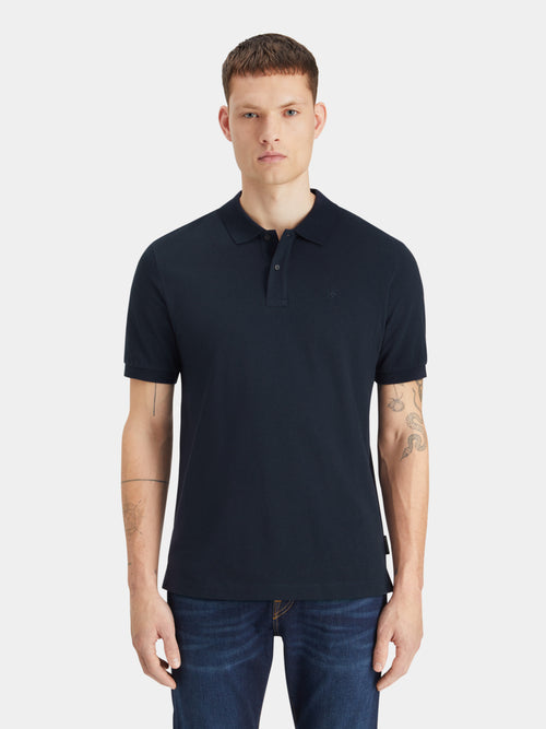 Logo Pique Polo Shirt - Navy - Core