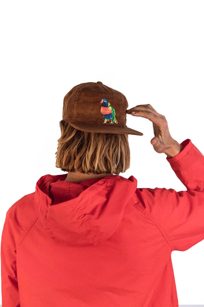 The Stash Cap - Corduroy - Brown Rainbow: Brown / One Size